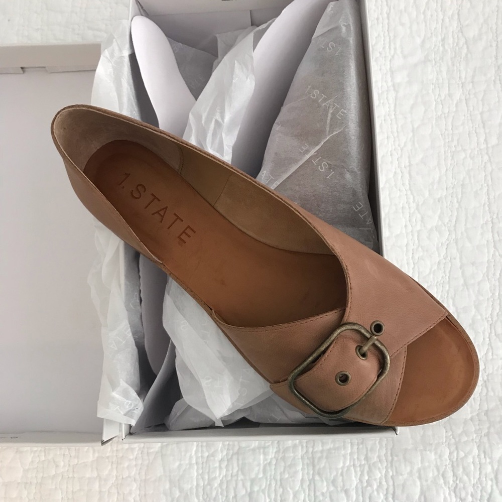 1. State Camdyn open toe flat